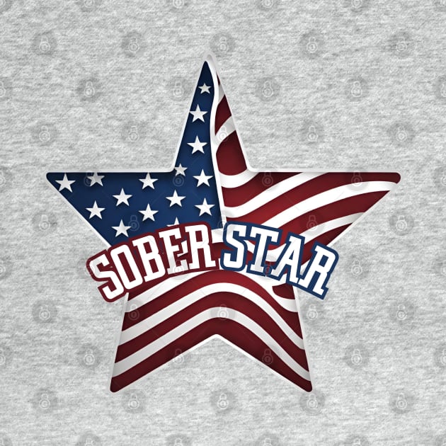 American Flag Sober Star by SOS@ddicted